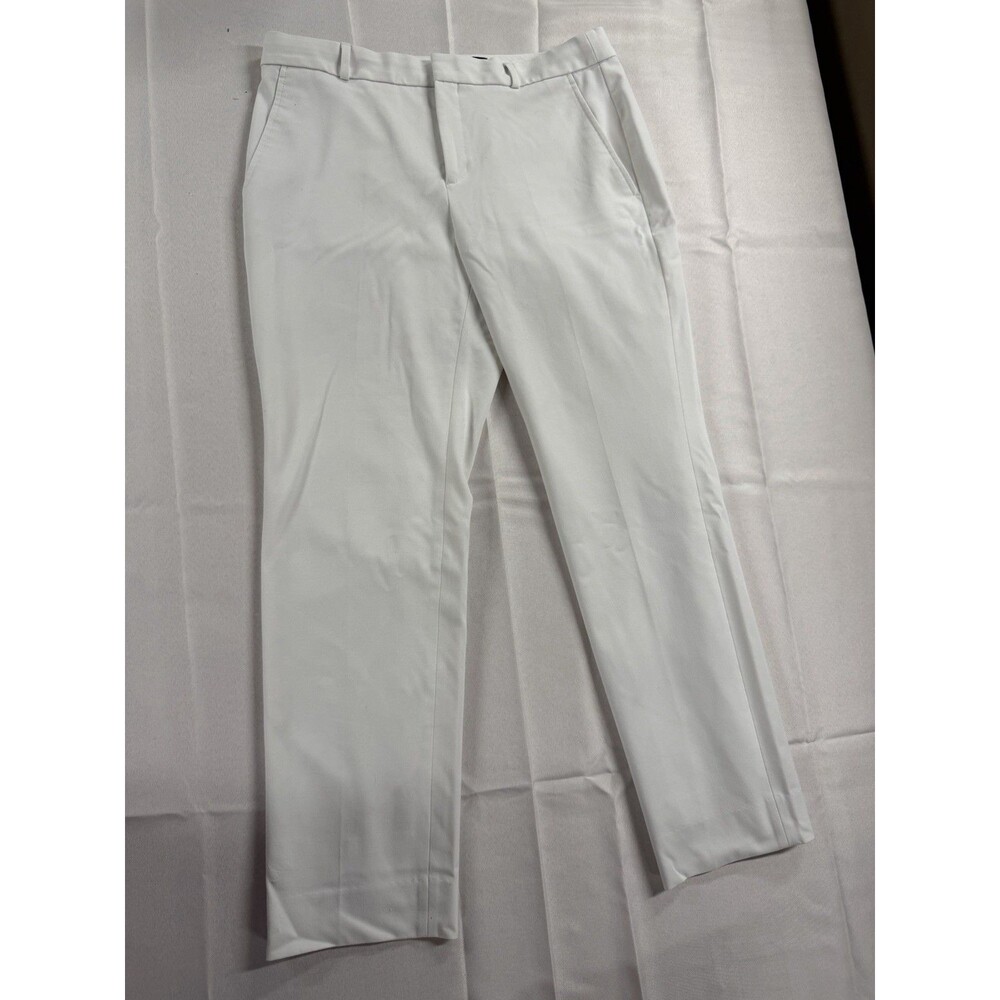 Banana Republic Ryan Ankle Pants Women’s Size 8 White Stretch Career Slim